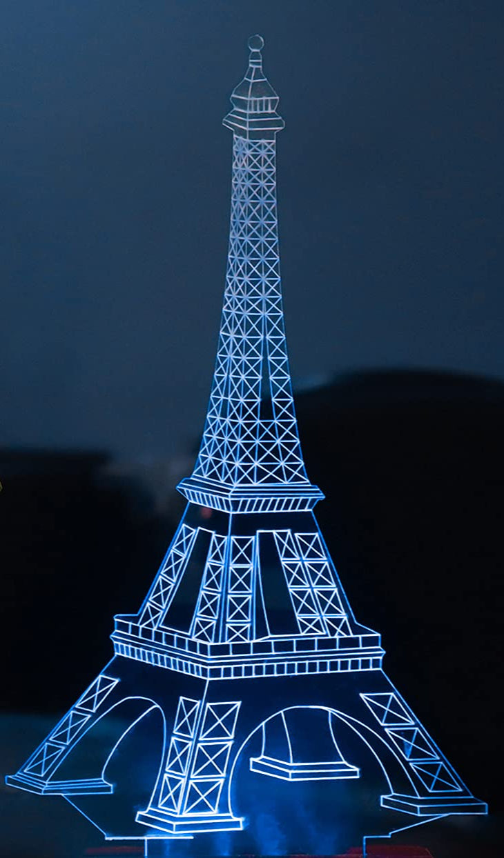 Eiffel Tower 3D LED Illusion Lamp – Paris in Your Room